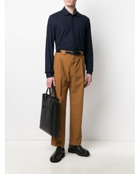 Мужская темно-синяя рубашка с длинным рукавом от Herno