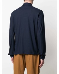 Мужская темно-синяя рубашка с длинным рукавом от Herno