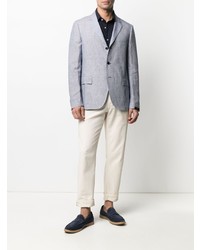 Мужская темно-синяя рубашка с длинным рукавом от Mp Massimo Piombo