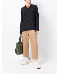 Мужская темно-синяя рубашка с длинным рукавом от YMC