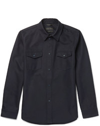 Мужская темно-синяя рубашка с длинным рукавом от Calvin Klein Collection
