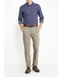 Мужская темно-синяя рубашка с длинным рукавом от Celio