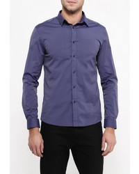 Мужская темно-синяя рубашка с длинным рукавом от Celio