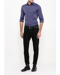 Мужская темно-синяя рубашка с длинным рукавом от Celio