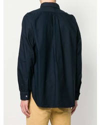 Мужская темно-синяя рубашка с длинным рукавом от Engineered Garments