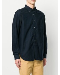 Мужская темно-синяя рубашка с длинным рукавом от Engineered Garments