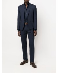 Мужская темно-синяя рубашка с длинным рукавом от Orian