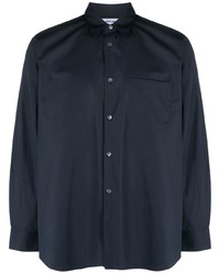 Мужская темно-синяя рубашка с длинным рукавом от Comme Des Garcons SHIRT