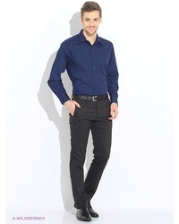 Мужская темно-синяя рубашка с длинным рукавом от Conti Uomo