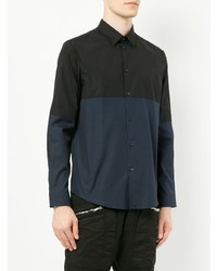 Мужская темно-синяя рубашка с длинным рукавом от Iceberg