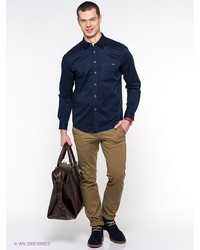 Мужская темно-синяя рубашка с длинным рукавом от Conver