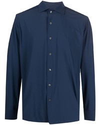 Мужская темно-синяя рубашка с длинным рукавом от Corneliani