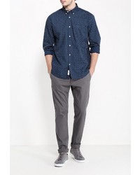 Мужская темно-синяя рубашка с длинным рукавом от Dockers