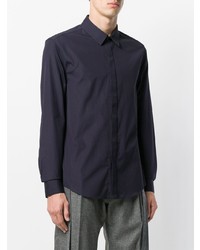 Мужская темно-синяя рубашка с длинным рукавом от Chalayan