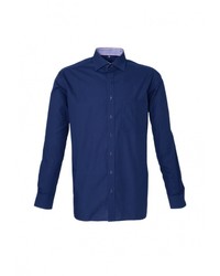 Мужская темно-синяя рубашка с длинным рукавом от Eterna