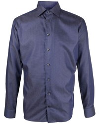Мужская темно-синяя рубашка с длинным рукавом от Eton
