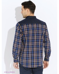 Мужская темно-синяя рубашка с длинным рукавом от Favourite