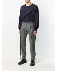 Мужская темно-синяя рубашка с длинным рукавом от Chalayan