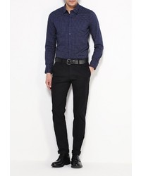 Мужская темно-синяя рубашка с длинным рукавом от Forex