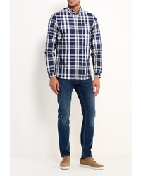 Мужская темно-синяя рубашка с длинным рукавом от Fred Perry