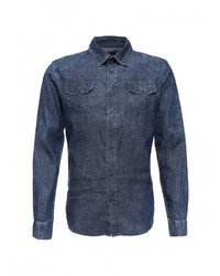 Мужская темно-синяя рубашка с длинным рукавом от Fresh Brand