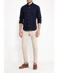 Мужская темно-синяя рубашка с длинным рукавом от Gap