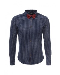 Мужская темно-синяя рубашка с длинным рукавом от Gianni Lupo