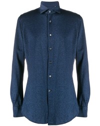 Мужская темно-синяя рубашка с длинным рукавом от Glanshirt