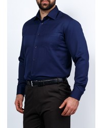 Мужская темно-синяя рубашка с длинным рукавом от GREG