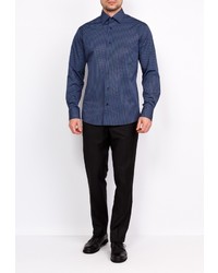 Мужская темно-синяя рубашка с длинным рукавом от GREG