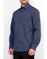 Мужская темно-синяя рубашка с длинным рукавом от GREG