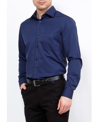 Мужская темно-синяя рубашка с длинным рукавом от GREG