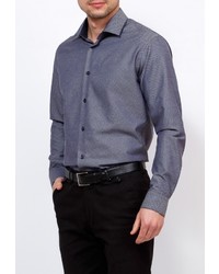 Мужская темно-синяя рубашка с длинным рукавом от GREG