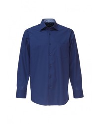 Мужская темно-синяя рубашка с длинным рукавом от GREG