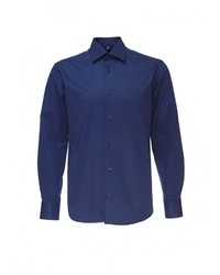 Мужская темно-синяя рубашка с длинным рукавом от GREG
