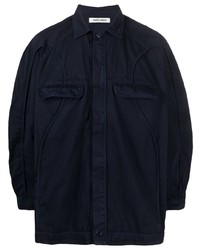Мужская темно-синяя рубашка с длинным рукавом от Henrik Vibskov