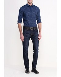 Мужская темно-синяя рубашка с длинным рукавом от Iceberg