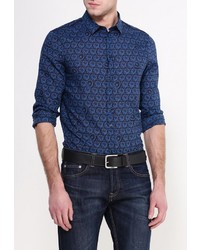 Мужская темно-синяя рубашка с длинным рукавом от Iceberg