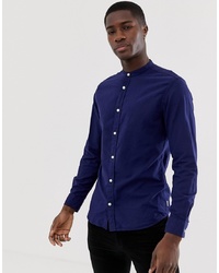 Мужская темно-синяя рубашка с длинным рукавом от Jack & Jones