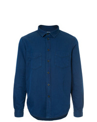 Мужская темно-синяя рубашка с длинным рукавом от Kent & Curwen