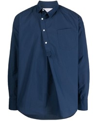 Мужская темно-синяя рубашка с длинным рукавом от Kolor