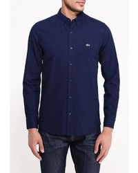 Мужская темно-синяя рубашка с длинным рукавом от Lacoste