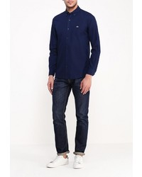 Мужская темно-синяя рубашка с длинным рукавом от Lacoste