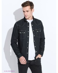 Мужская темно-синяя рубашка с длинным рукавом от Lee