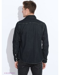 Мужская темно-синяя рубашка с длинным рукавом от Lee