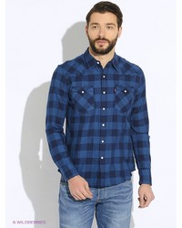 Мужская темно-синяя рубашка с длинным рукавом от Levi's