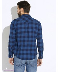 Мужская темно-синяя рубашка с длинным рукавом от Levi's