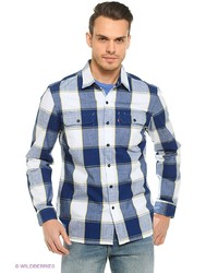 Мужская темно-синяя рубашка с длинным рукавом от Levi's