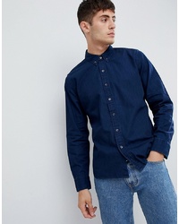 Мужская темно-синяя рубашка с длинным рукавом от Levi's