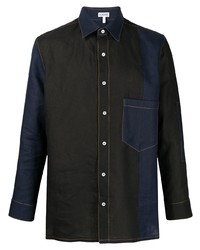 Мужская темно-синяя рубашка с длинным рукавом от Loewe